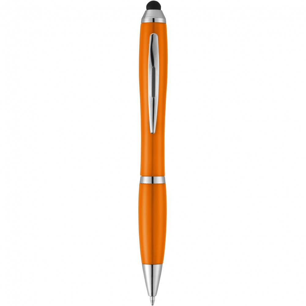 Logo trade promotional items picture of: Nash stylus ballpoint pen with coloured grip